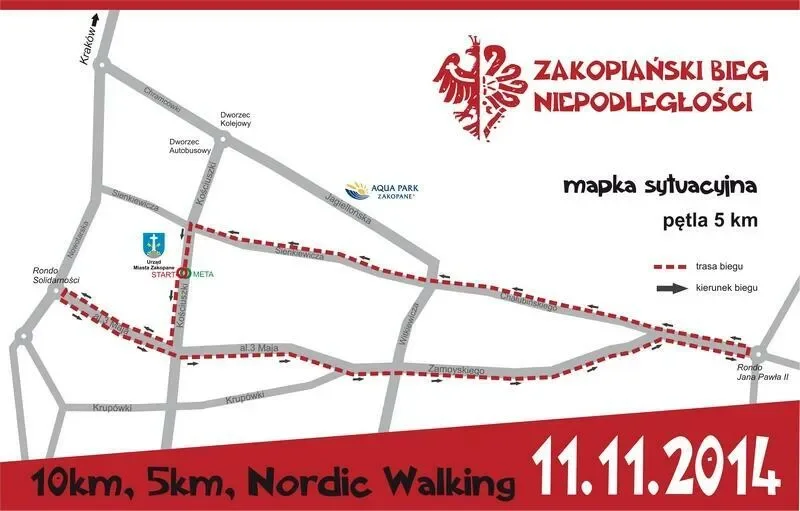 I Zakopiański Bieg Niepodległości - 11 listopada 2014