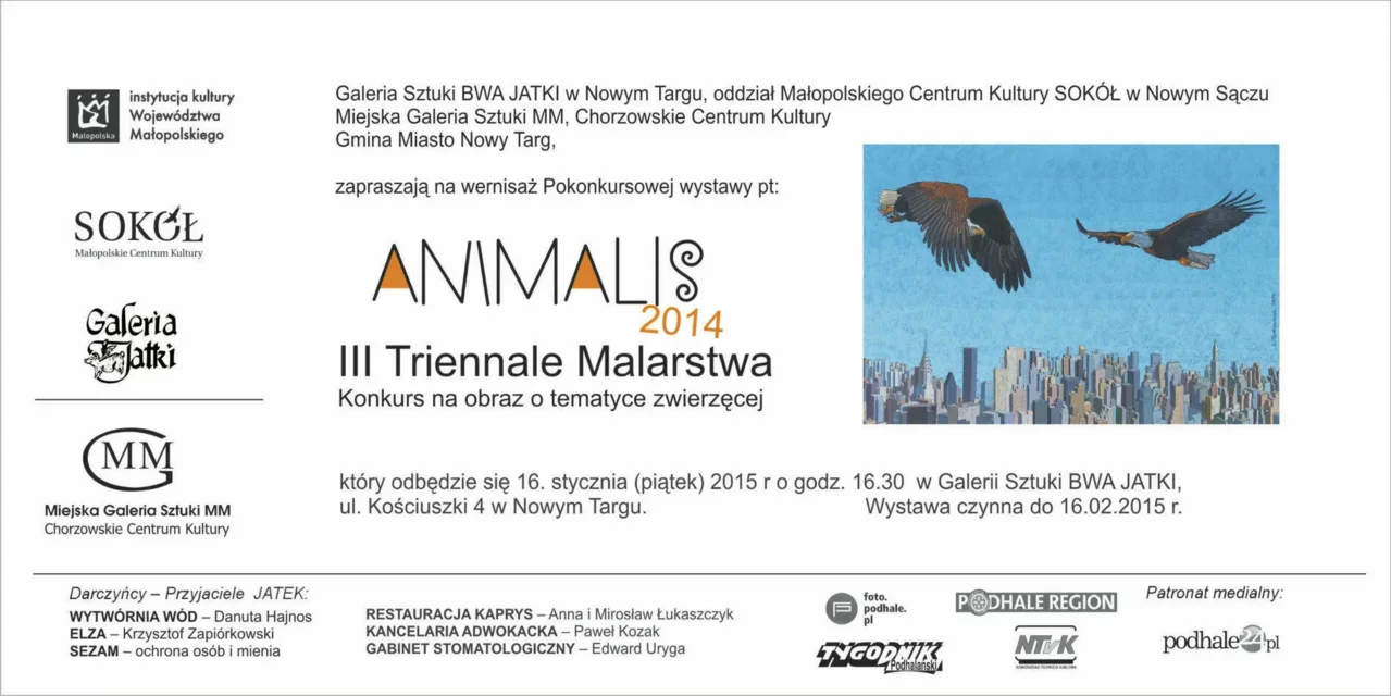 Pokonkursowa wystawa malarstwa o tematyce zwierzęcej ANIMALIS 2014