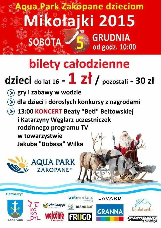 MIKOŁAJKI w Aqua Parku Zakopane