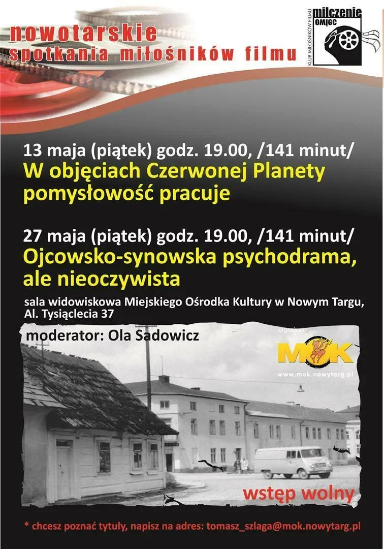 Majowe spotkania Nowotarskiego Klubu Miłośników Filmów "Milczenie owiec"