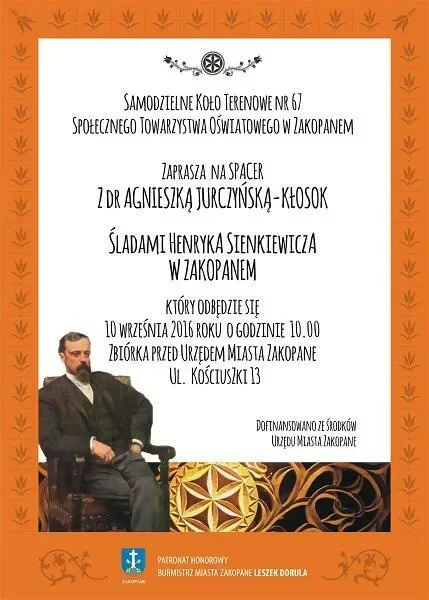 Spacer „Śladami Henryka Sienkiewicza” w Zakopanem