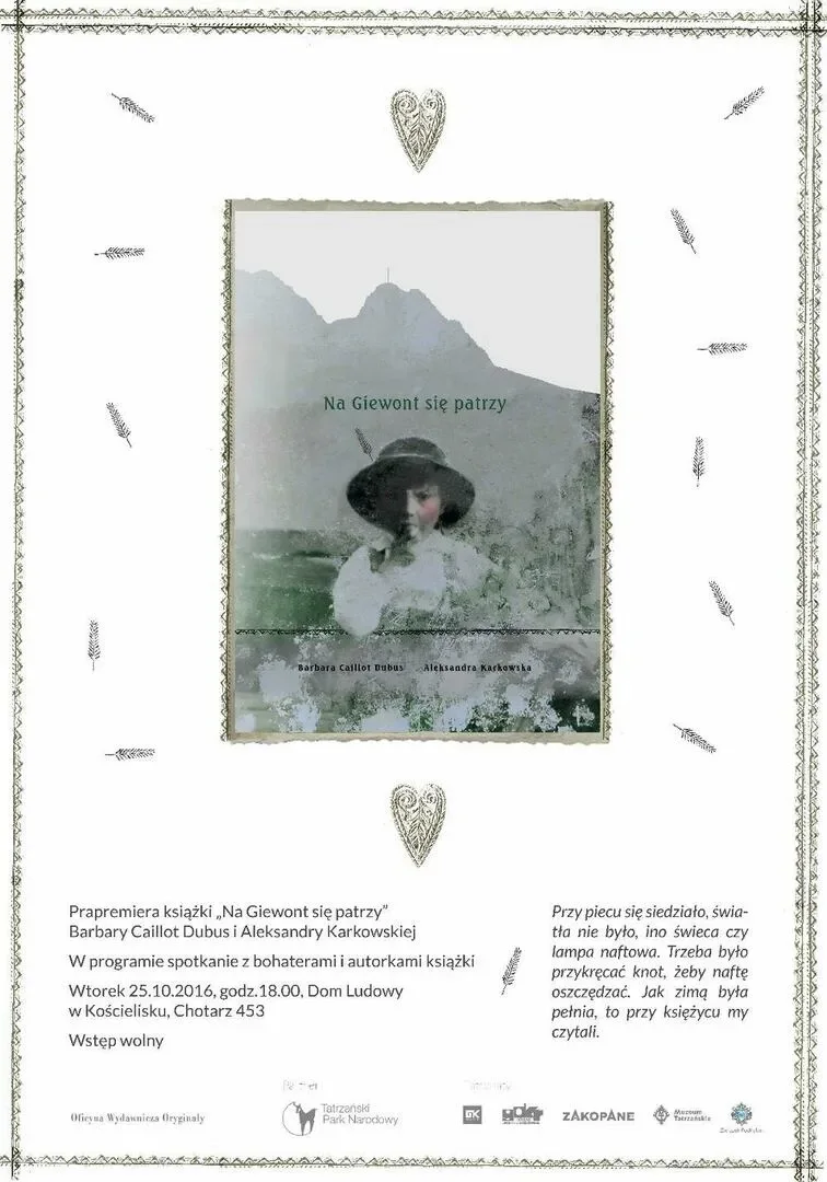 Prapremiera książki "Na Giewont się patrzy"