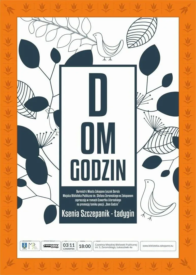 Promocja tomiku poezji "Dom Godzin" Kseni Szczepanik-Ładygin