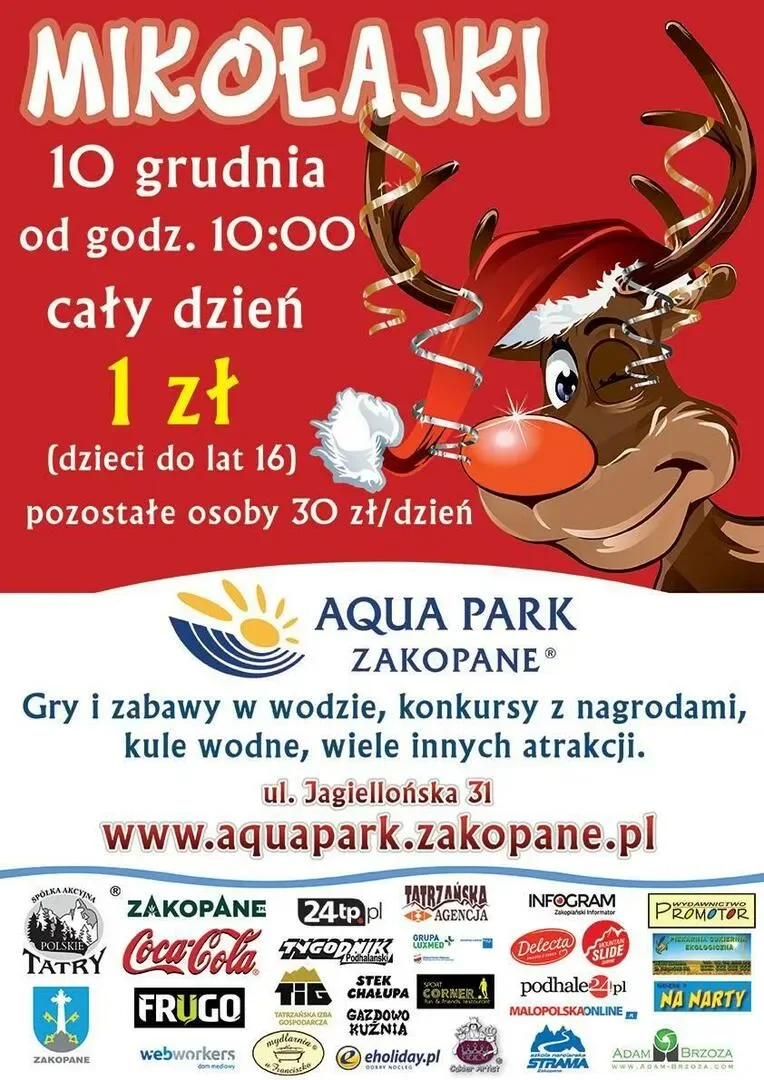 Świętuj MIKOŁAJKI w Aqua Park Zakopane