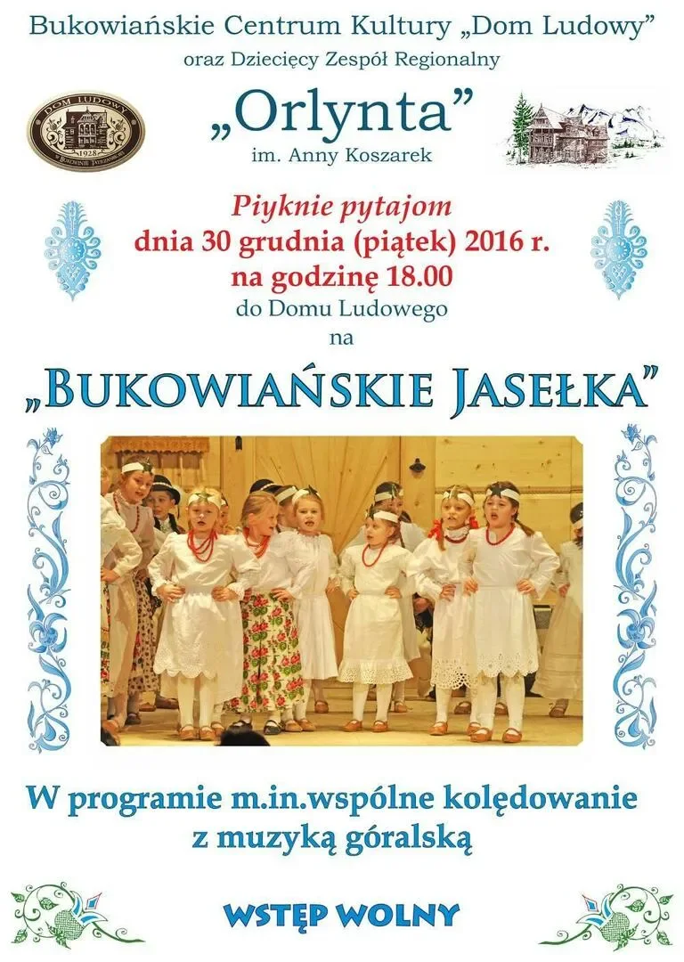 "Bukowiańskie Jasełka" w Domu Ludowym