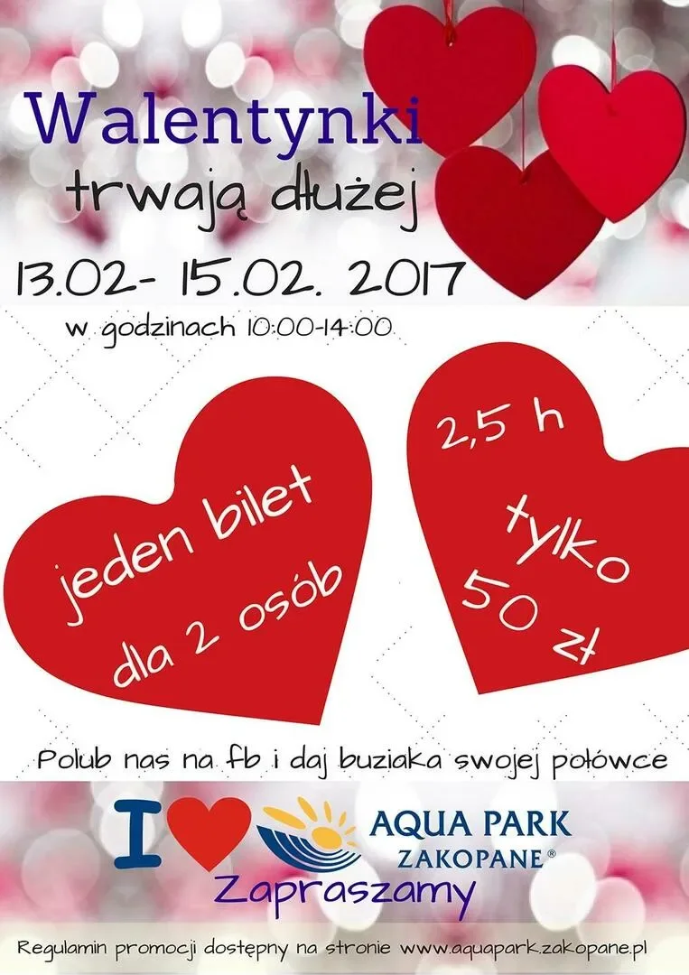 WALENTYNKI W AQUA PARK ZAKOPANE