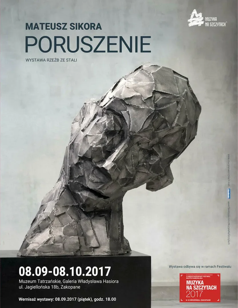 MATEUSZ SIKORA "PORUSZENIE" WYSTAWA RZEŹB ZE STALI