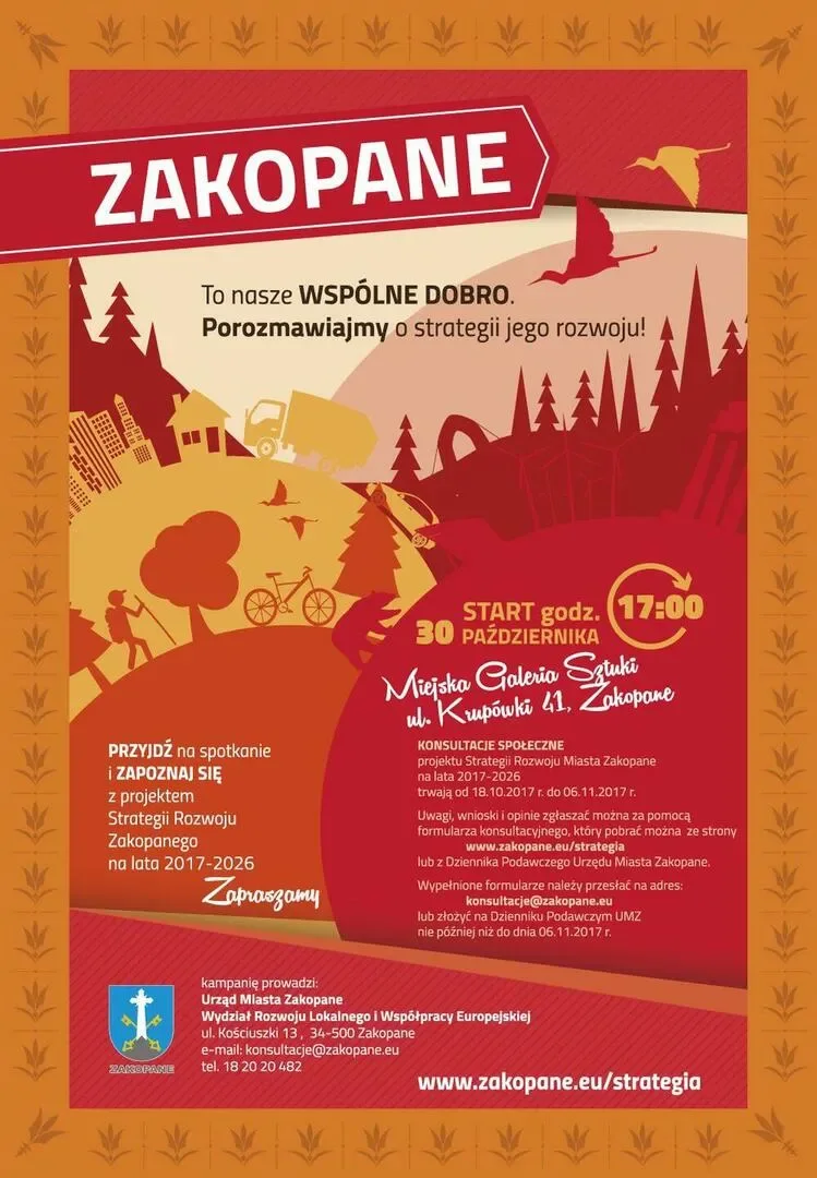 Spotkanie konsultacyjne - Strategia Rozwoju Miasta Zakopane 2017-2026
