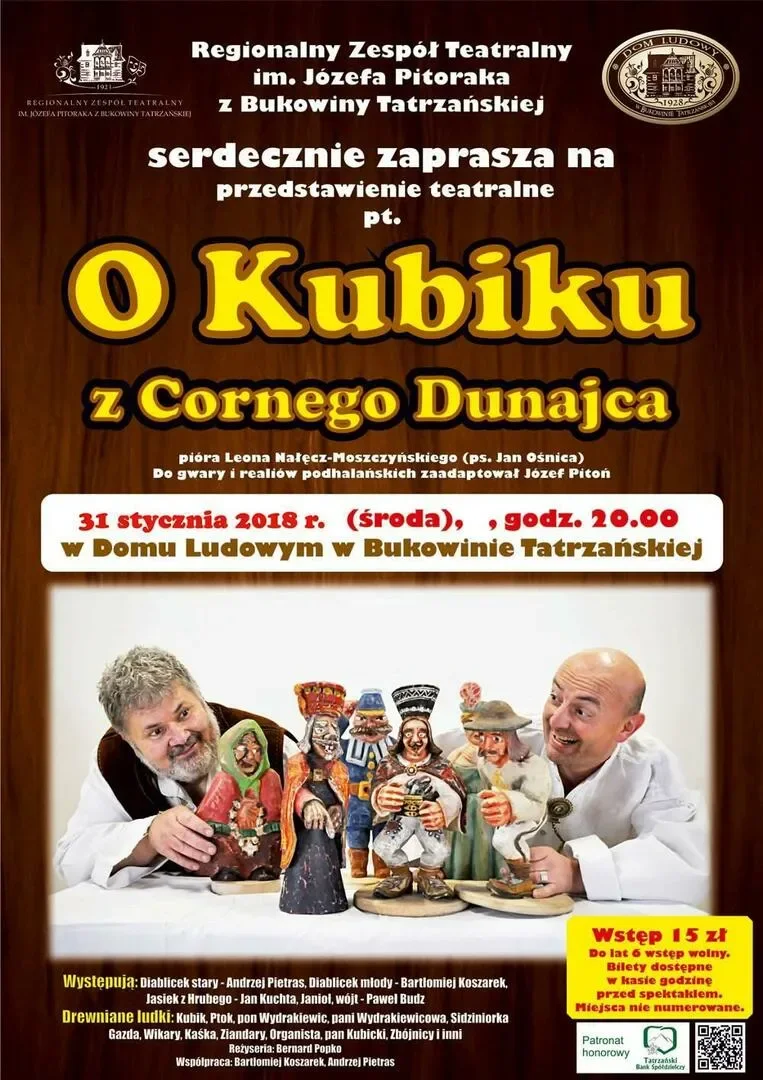 Sztuka teatralna „O Kubiku z Cornego Dunajca”