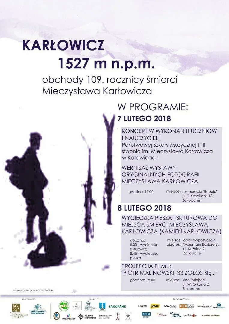 KARŁOWICZ 1527 m n.p.m. - obchody 109 rocznicy śmierci Mieczysława Karłowicza