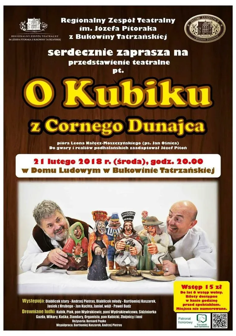 Sztuka teatralna „O Kubiku z Cornego Dunajca”