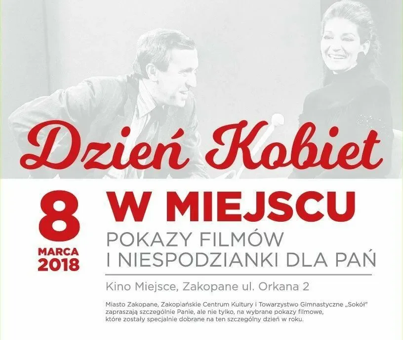Dzień Kobiet w Miejscu. Pokazy filmów i niespodzianki dla Pań