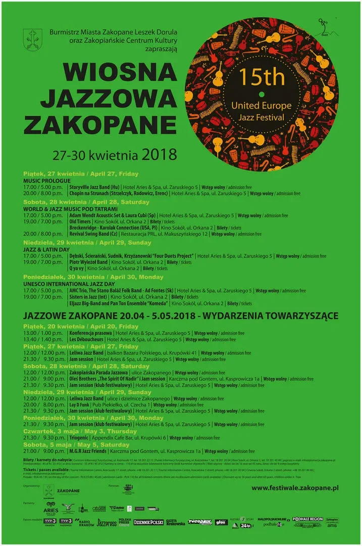 Wiosna Jazzowa Zakopane - Zakopane zaprasza na weekend majowy