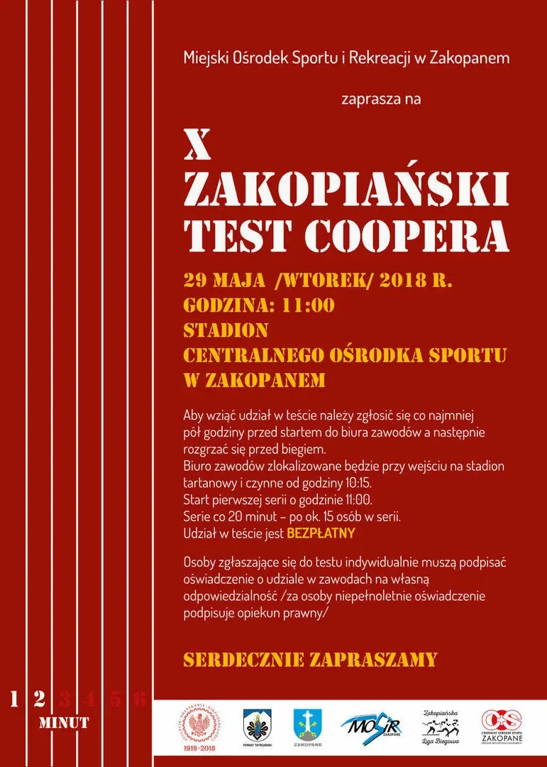 X Zakopiański Test Coopera