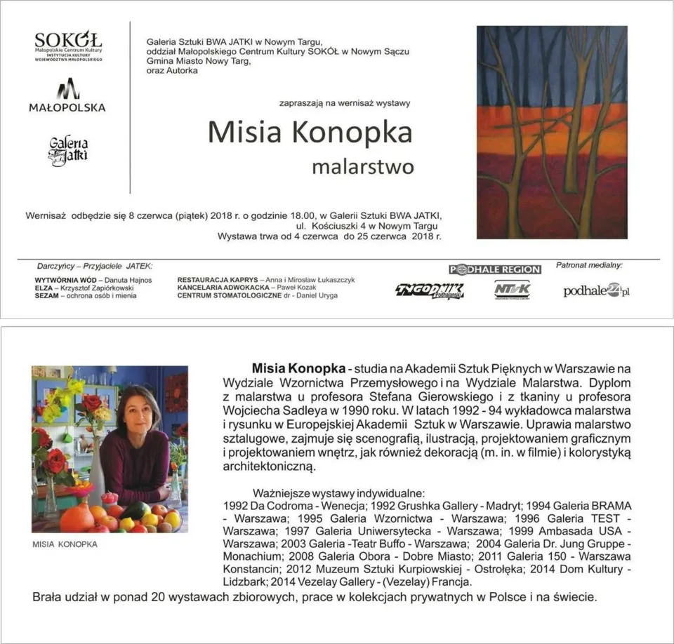 Wernisaż wystawy malarstwa Misi Konopki