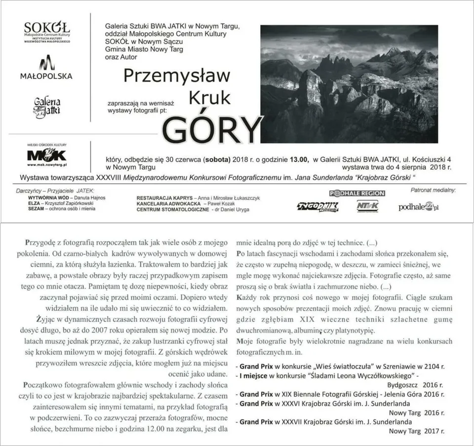 Otwarcie wystawy fotografii pt. "GÓRY"