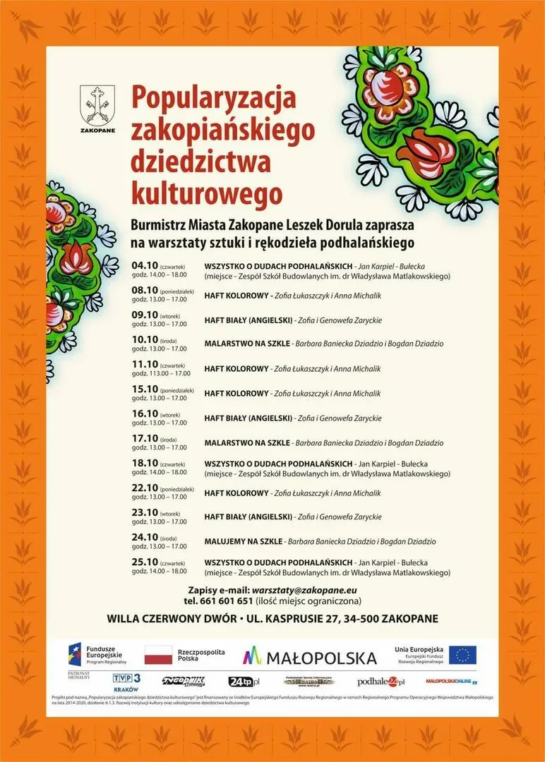 Warsztaty sztuki i rękodzieła podhalańskiego