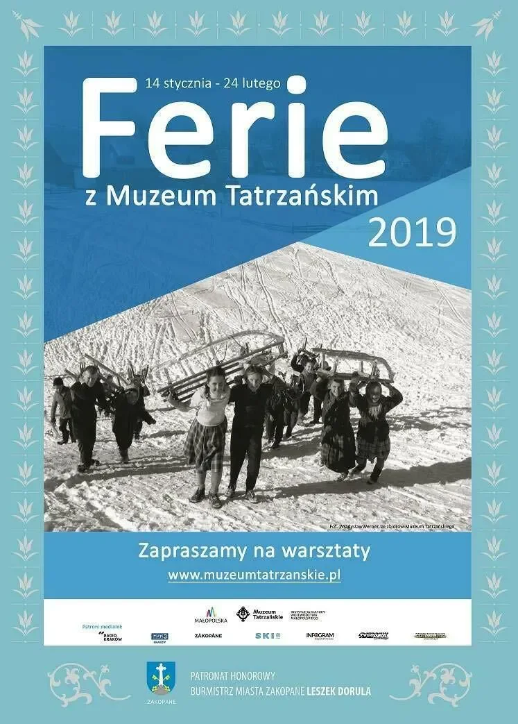 FERIE ZIMOWE W MUZEUM TATRZAŃSKIM WARSZTATY RODZINNE: STYLOWE ZAKŁADKI