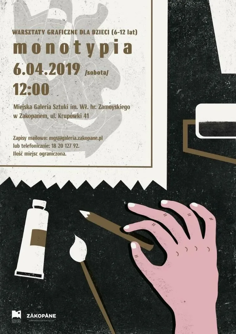 Monotypia - warsztaty graficzne dla dzieci