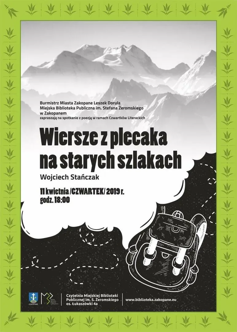 Czwartek Literacki "Wiersze z plecaka na starych szlakach"