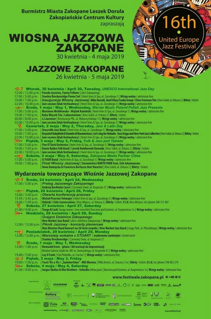 Koncerty - Michał Przerwa-Tetmajer i Romuald Erenc w ramach Wiosny Jazzowej Zakopane 2019