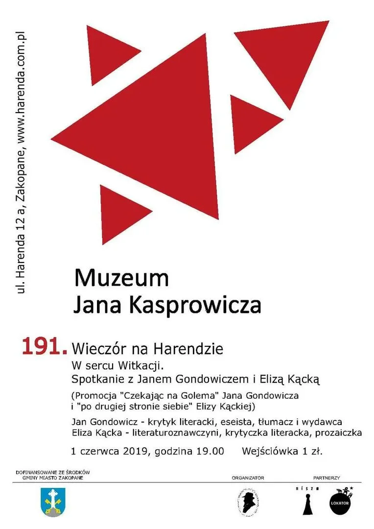 191. Wieczór na Harendzie: W Sercu Witkacji. Spotkanie z Janem Gondowiczem i Elizą Kącką