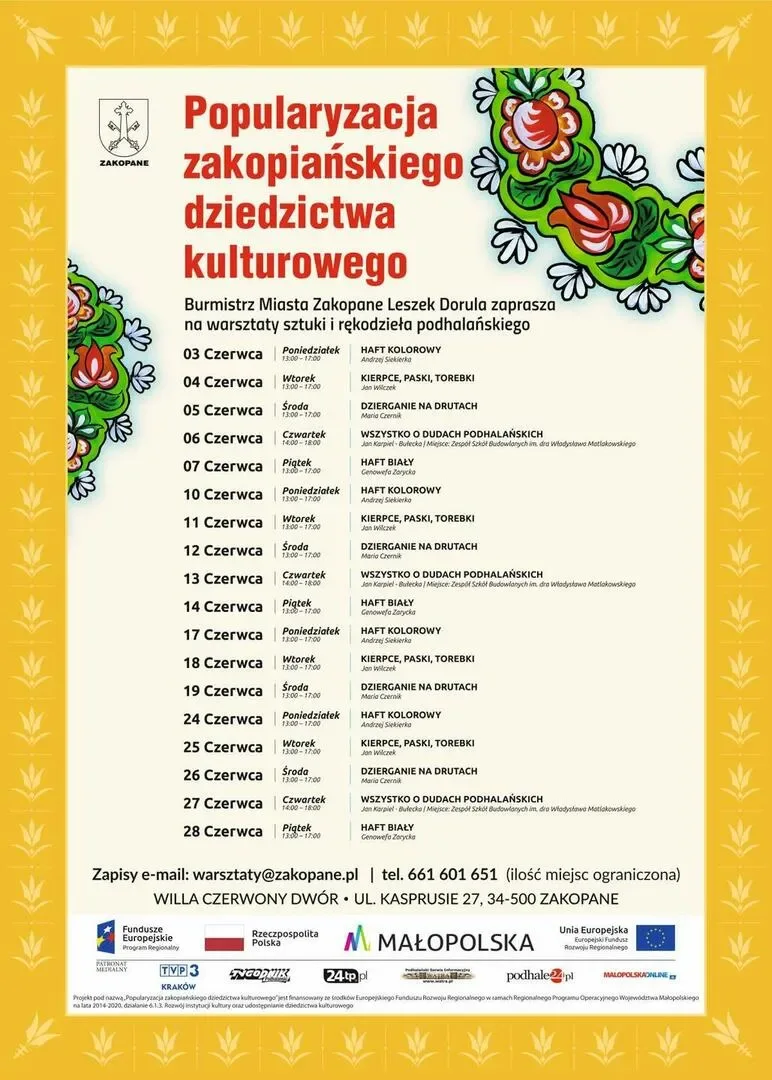 Warsztaty z popularyzacji zakopiańskiego dziedzictwa kulturowego