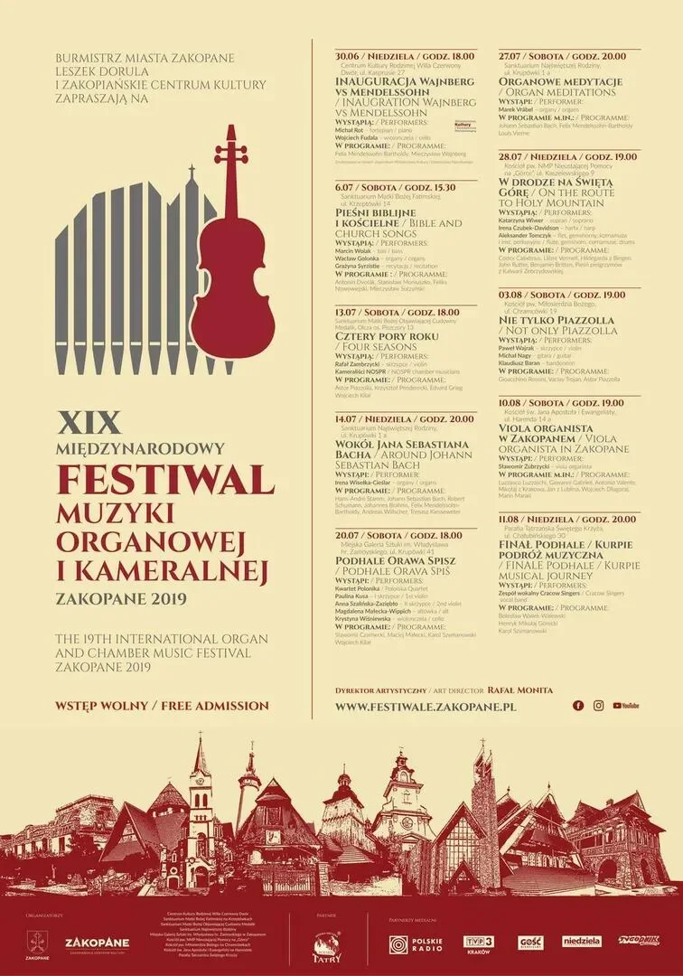 Weekend z muzyką organową w zakopiańskich kościołach