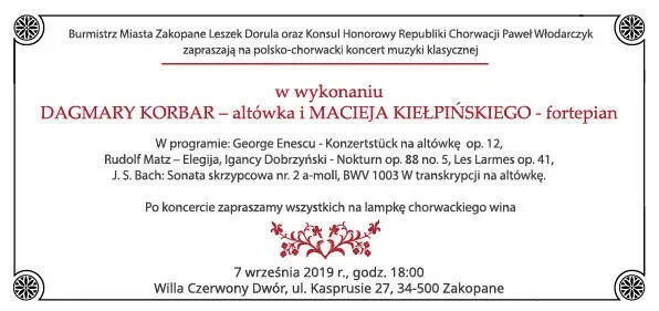 Polsko-chorwacki koncert muzyki klasycznej