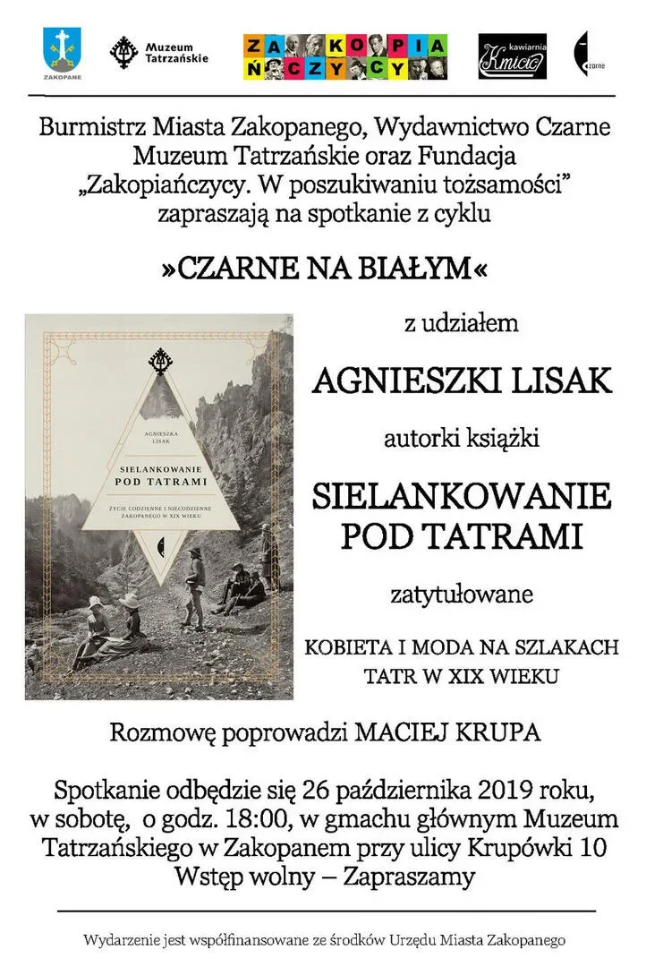 KOBIETA I MODA NA SZLAKACH TATR W XIX WIEKU: SPOTKANIE Z CYKLU "CZARNE NA BIAŁYM"