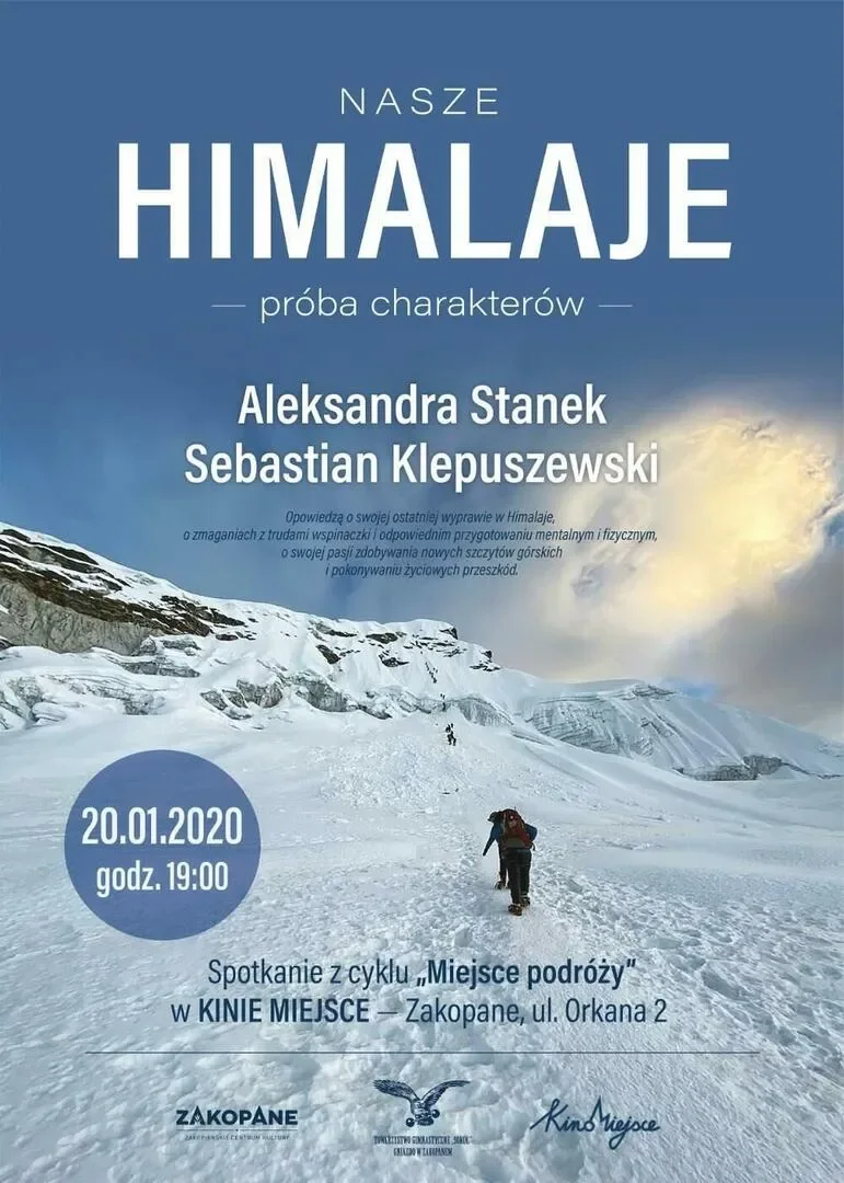 Spotkanie w Kinie Miejsce: NASZE HIMALAJE - próba charakterów
