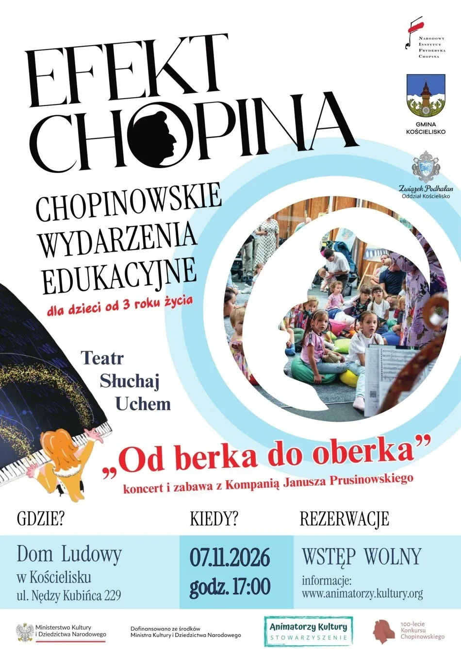Bezpłatny koncert „Od berka do oberka" już 7 listopada