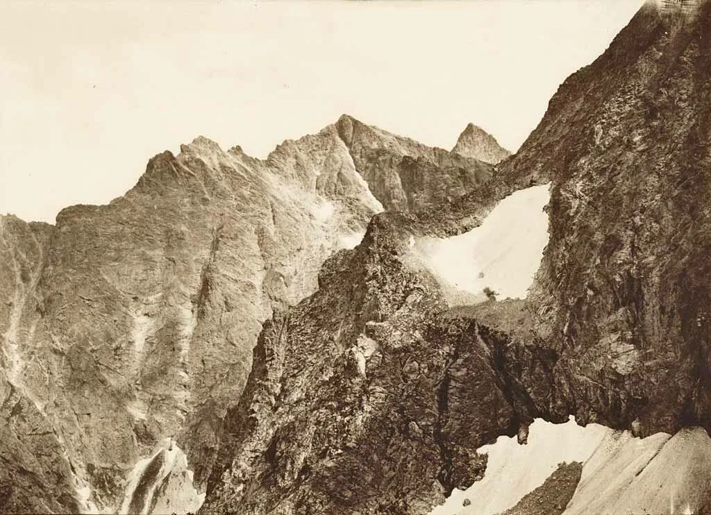 Niżne Rysy, Rysy i Wysoka fot. S. Krygowski ok. 1905 r. (fot. arch. Muzeum Tatrzańskiego)