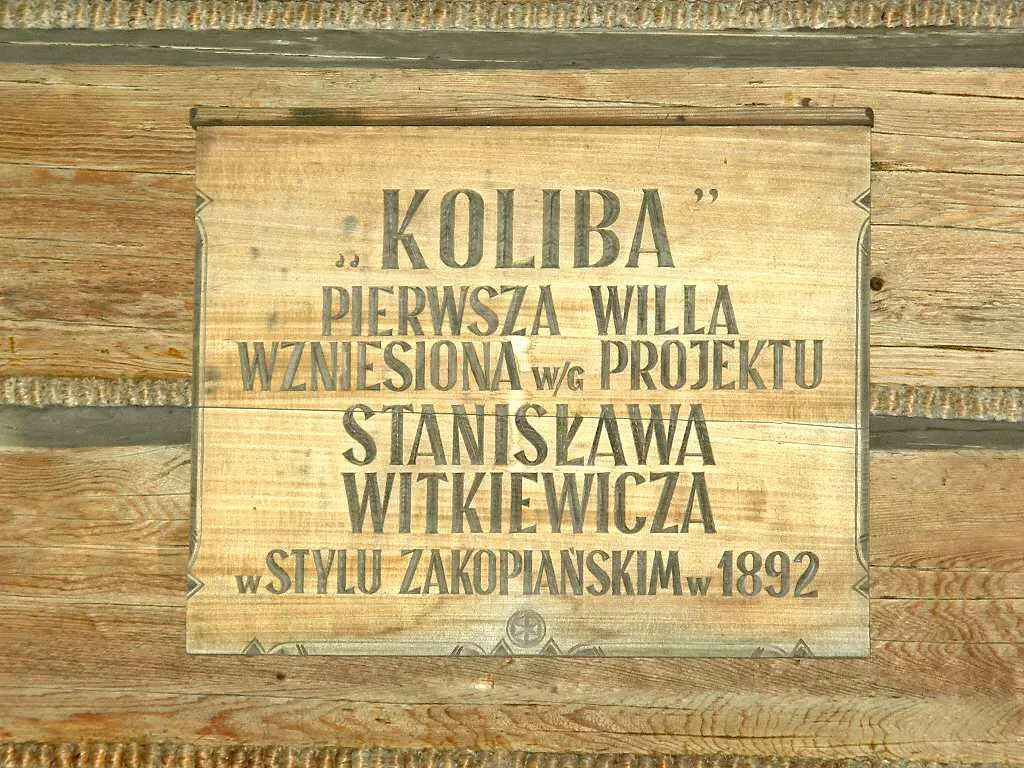 Willa "Koliba", tablica informacyjna (fot. Andrzej Samardak)