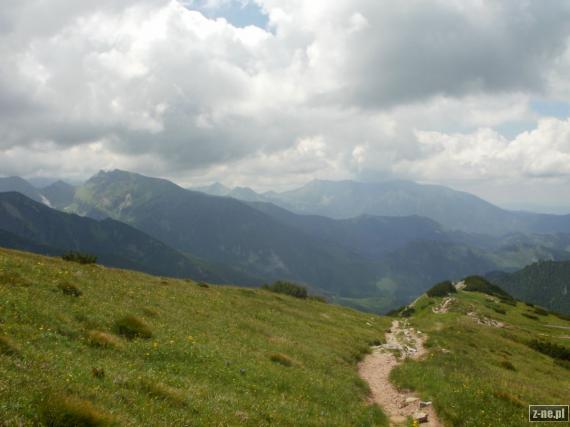 Widok z okolic Szerokiej Przełęczy na Tatry Wysokie
