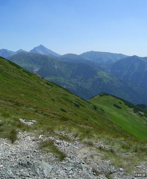 Przełęcz pod Kopą Kondr. - widok na stronę słowacką