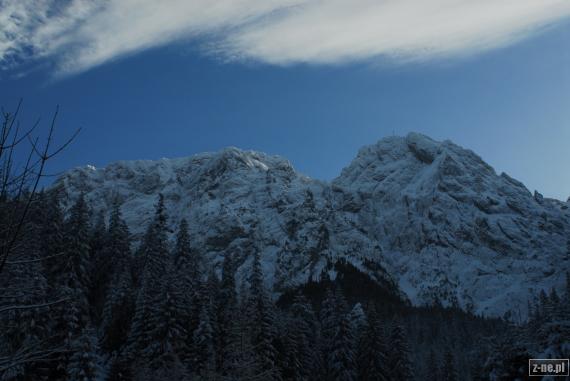 Giewont widok z Doliny Strążyskiej zima 2007