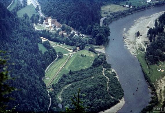 Widok z Okrąglicy na Dunajec i Czerwony Klasztor