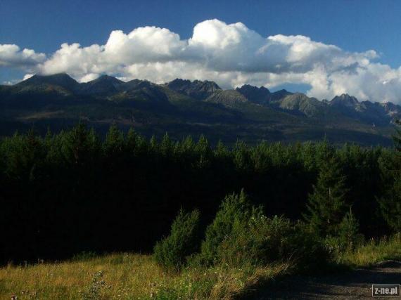 Vysoke Tatry z cesty Vazec Murna dolina Cierny Vah
