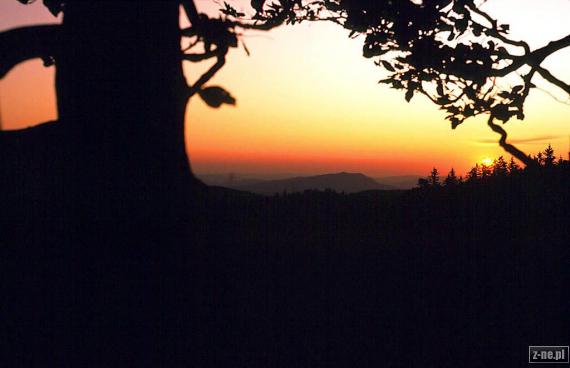 Zachód słońca w Gorcach
